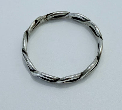 Sterling Silver Double Twist Stacking Ring